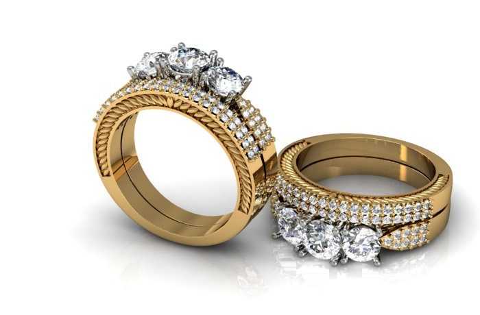 Yellow & White Gold Engagement Rings